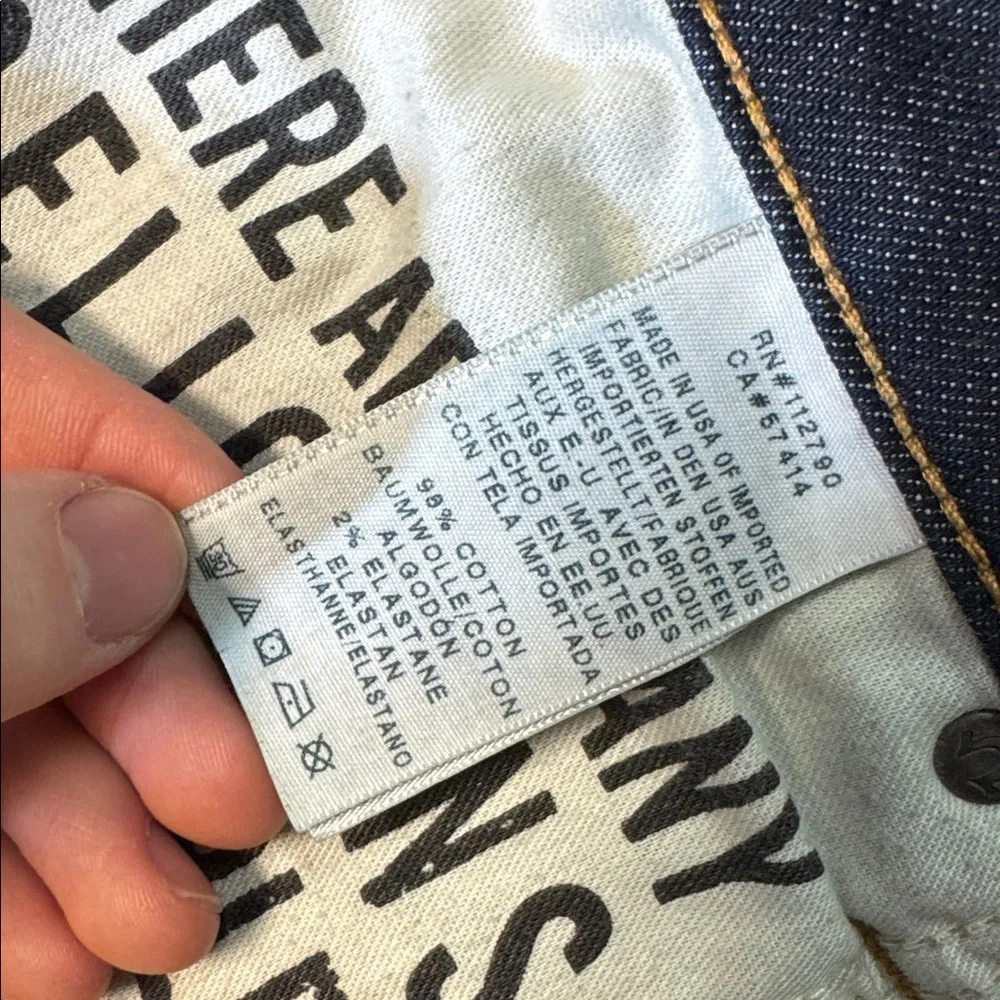 True Religion mens 42x33 Ricky relaxed straight dark wash denim blue jeans EUC